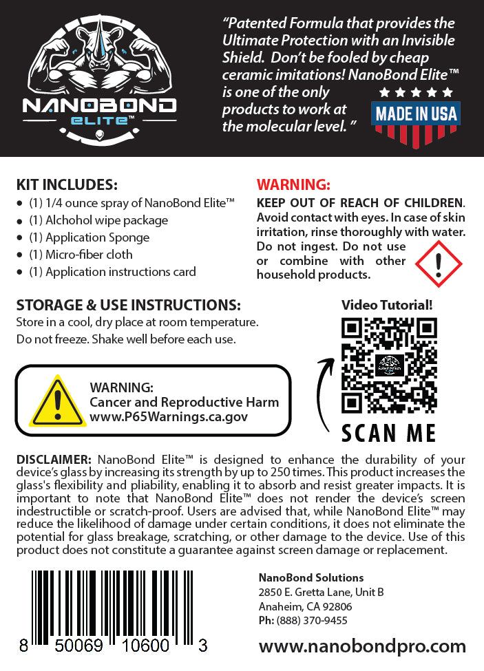 NanoBond Elite™ - Ultimate Screen Protector for Phones, Tablets & Smartwatches