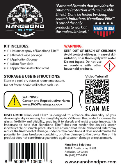 NanoBond Elite™ - Ultimate Screen Protector for Phones, Tablets & Smartwatches